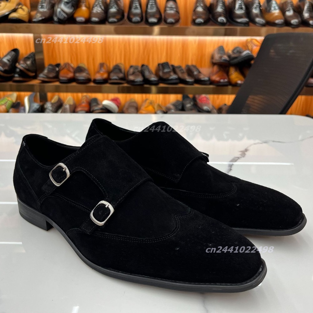 Formal Men Daily Wear Footwear - Mocassini da uomo con doppia fibbia